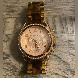 Michael Kors Rose Gold and Tortoise Watch